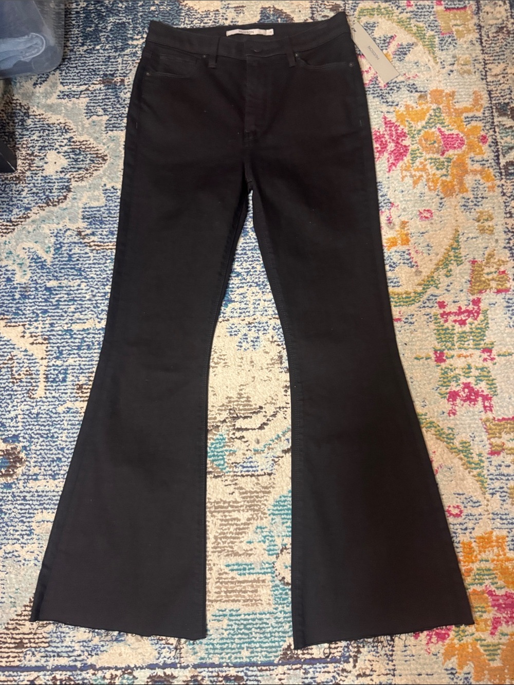 Black High-Rise Flare Jeans